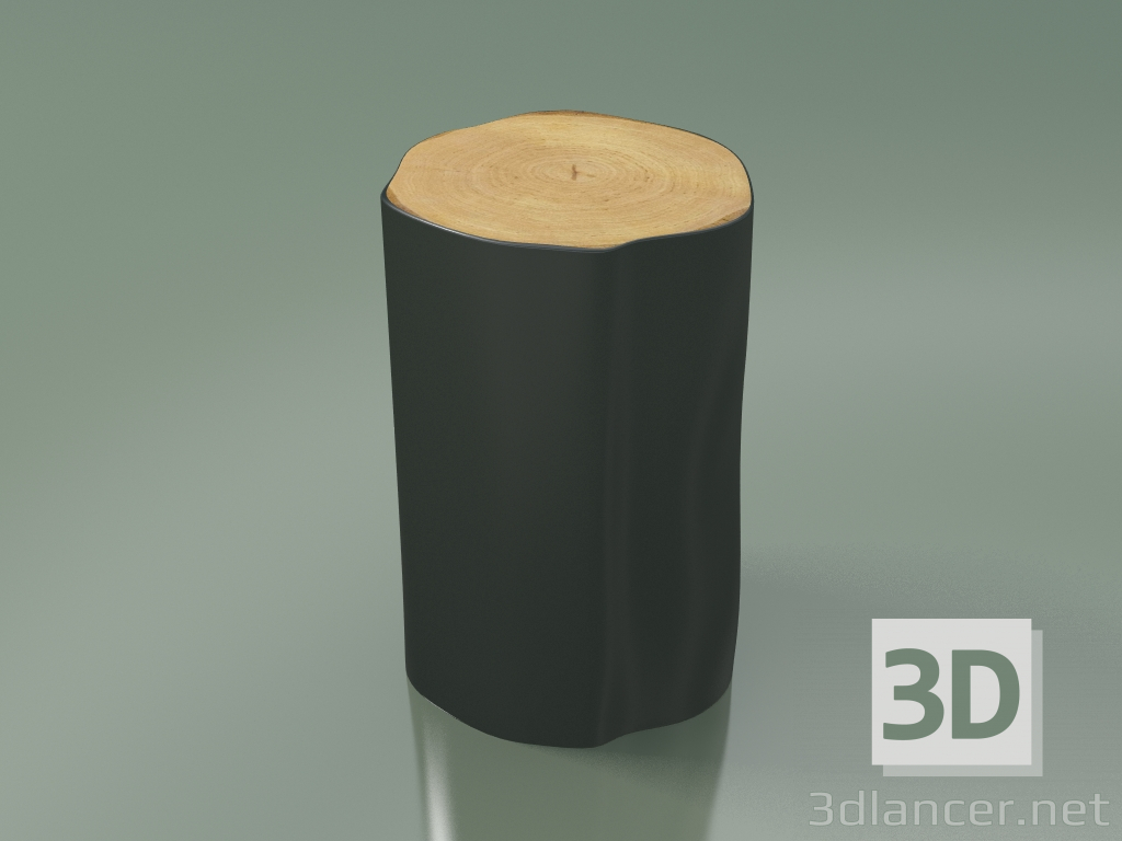 3D Modell Buche Abschnitt Stamm (S, glänzend schwarz) - Vorschau