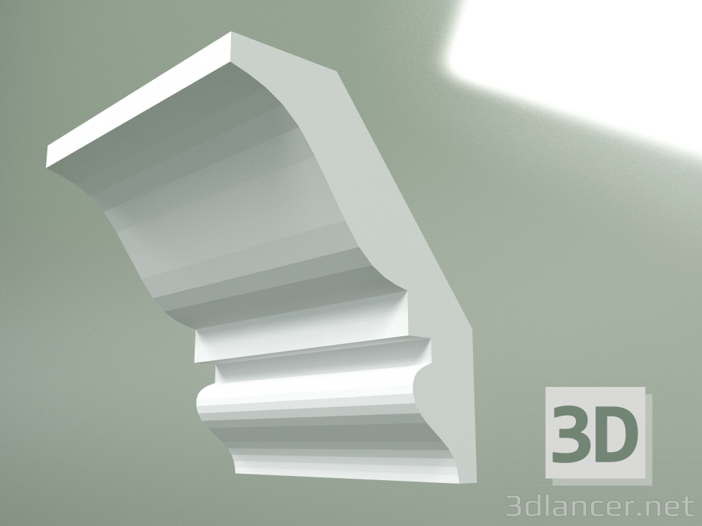 modello 3D Cornicione in gesso (zoccolo a soffitto) KT188 - anteprima