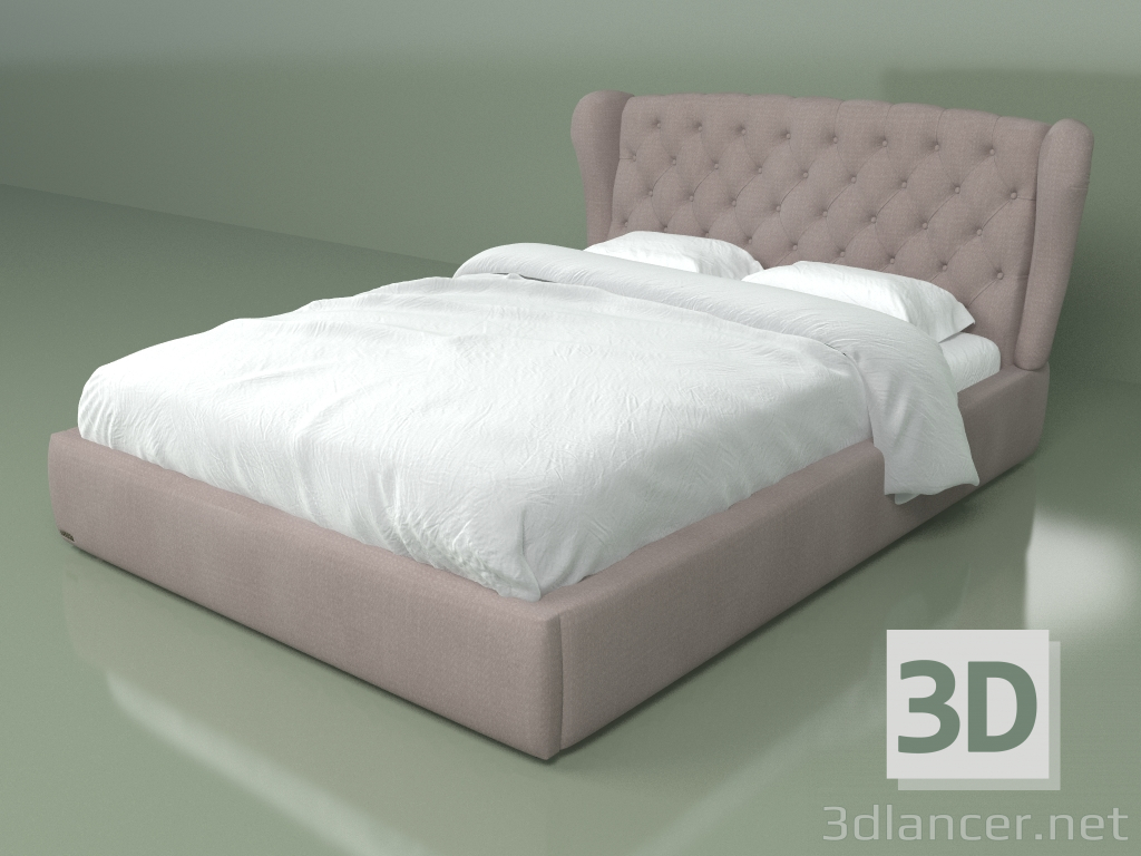 modello 3D Letto matrimoniale Bruxelles 1,6 m - anteprima