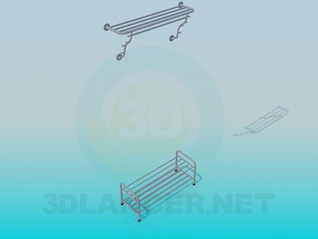 3d model El conjunto de base y soporte - vista previa