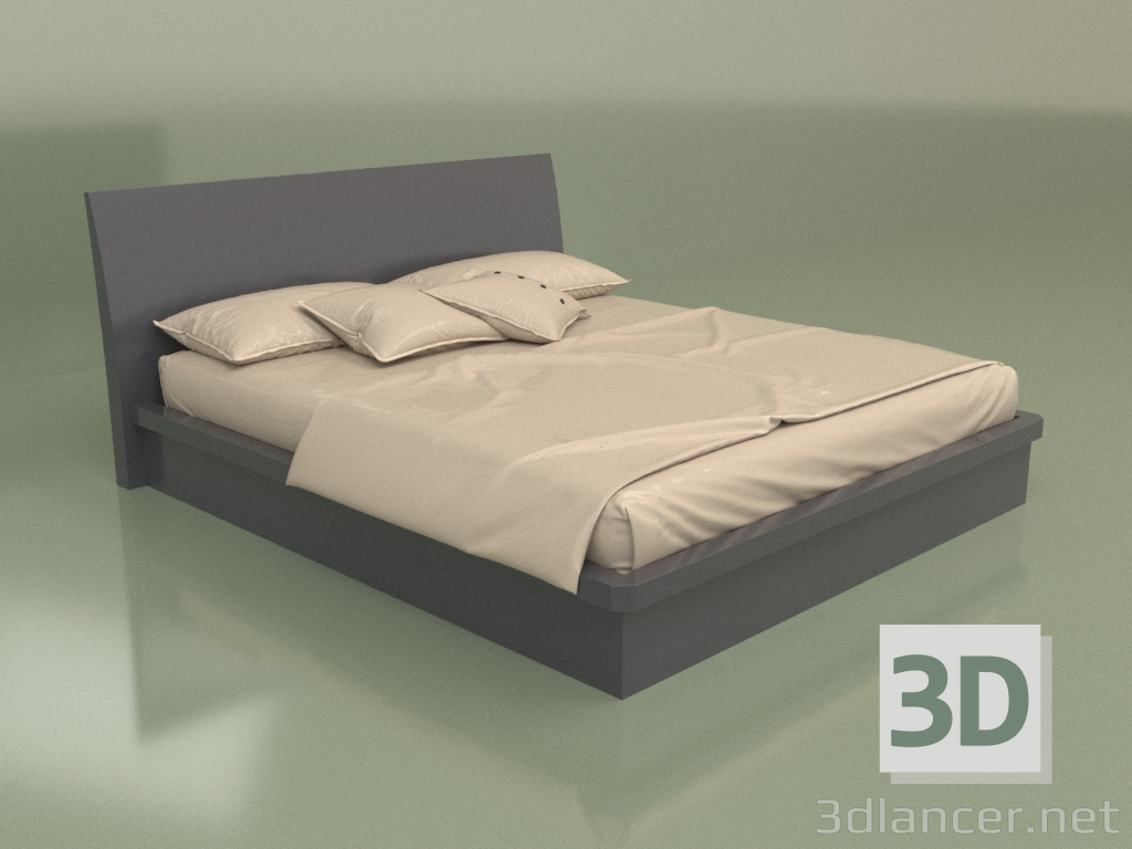 3d model Cama matrimonio Mn 2018-1 (Antracita) - vista previa