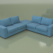 3D Modell Ecksofa mit Puff Morti (Lounge 21) - Vorschau