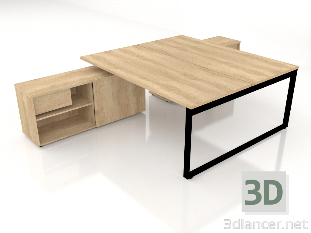 3d model Mesa de trabajo Ogi Q Bench BOQL41 (1800x3210) - vista previa