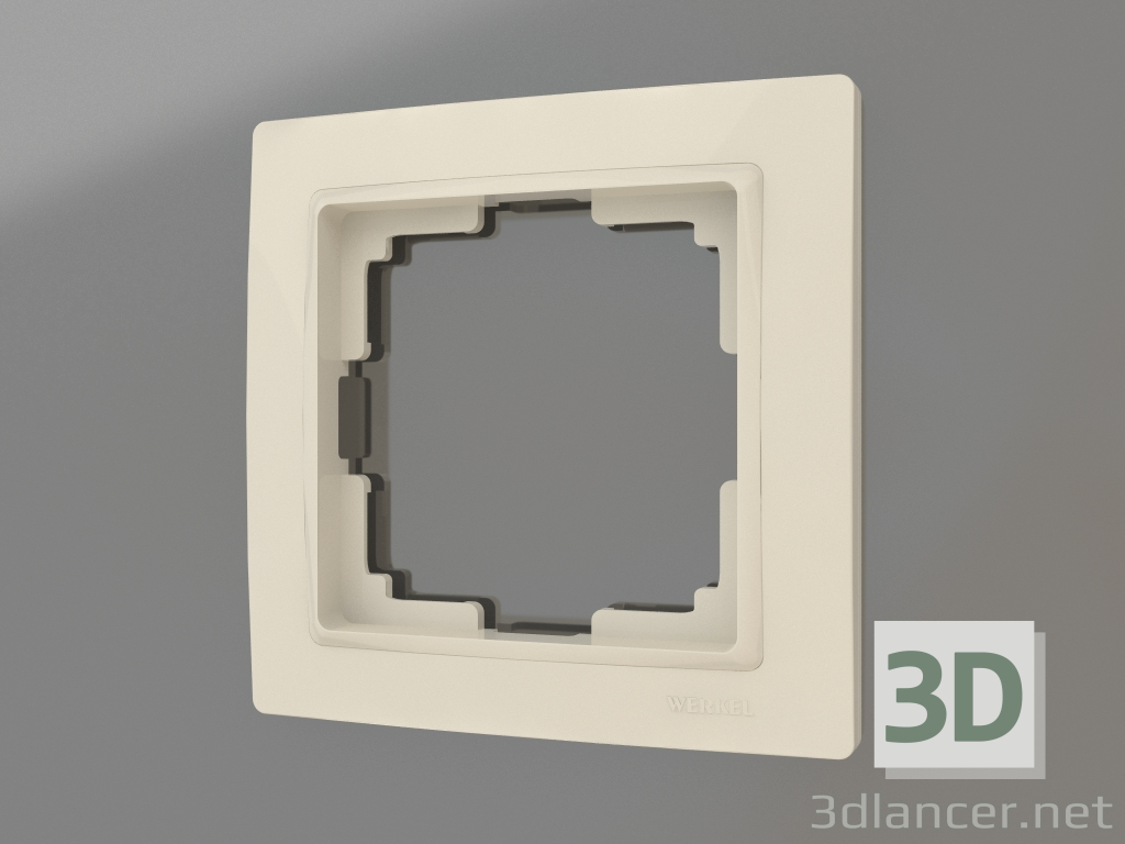 modello 3D Telaio per 1 montante Snabb Basic (avorio) - anteprima