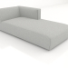 3d model Chaise longue (XL) 83x205 con reposabrazos a la derecha - vista previa