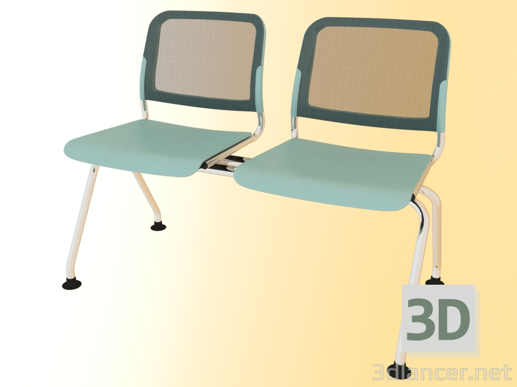 3d model Banco doble (525L2) - vista previa