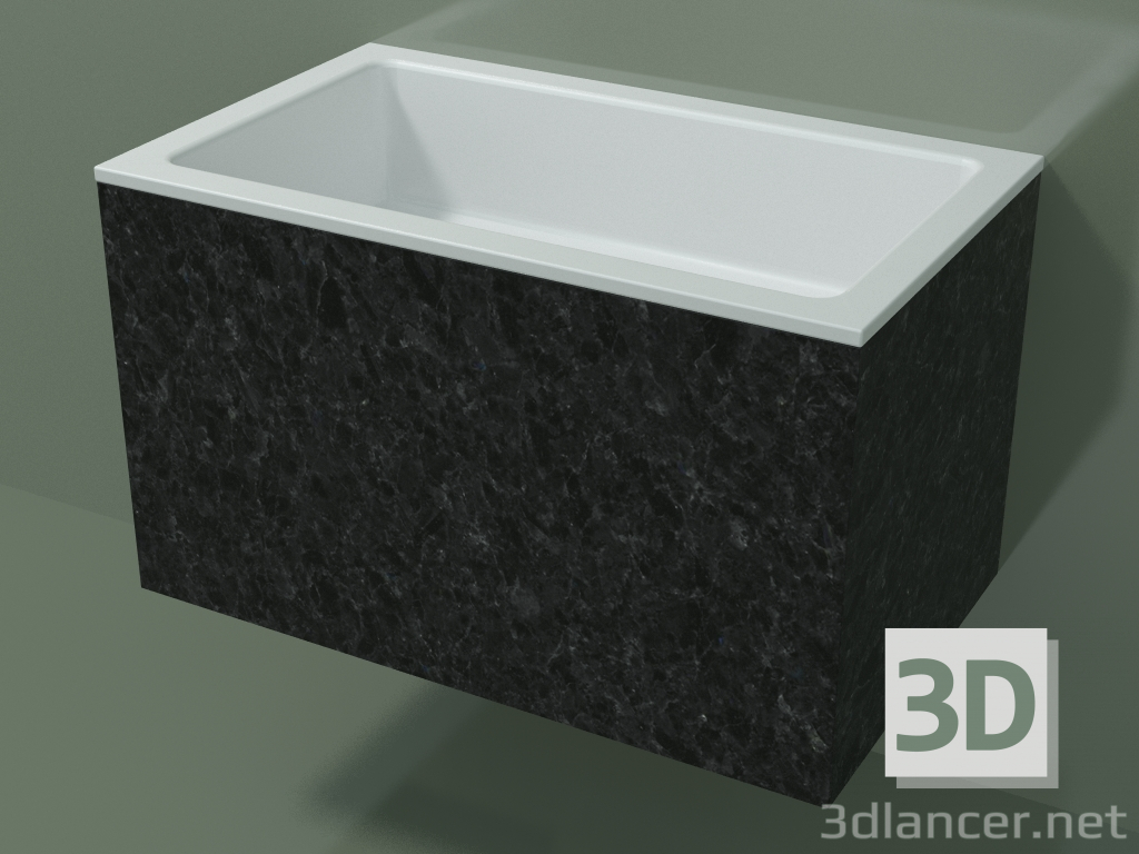 3d model Wall-mounted washbasin (02R132101, Nero Assoluto M03, L 60, P 36, H 36 cm) - preview