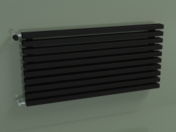 Horizontal radiator RETTA (10 sections 1000 mm 60x30, black matt)