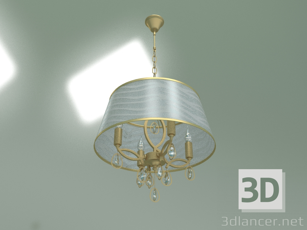 3d model Pendant chandelier 60091-4 (pearl gold) - preview