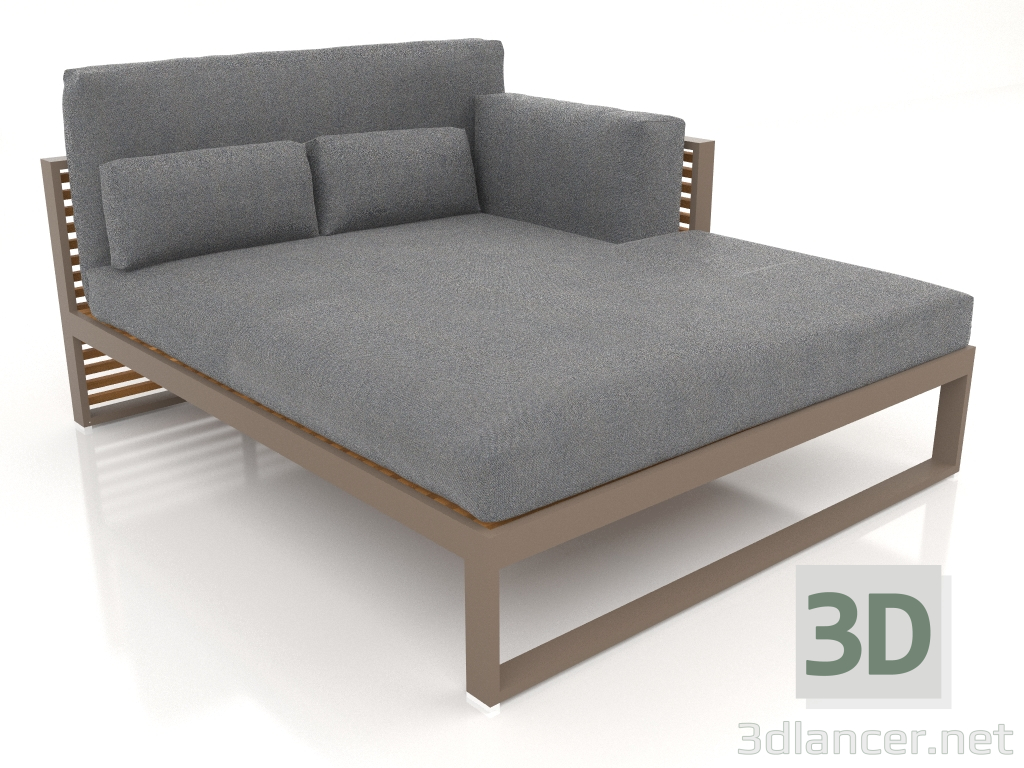 3D Modell XL-Modulsofa, Abschnitt 2 rechts, hohe Rückenlehne, Kunstholz (Bronze) - Vorschau