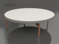 Table basse ronde Ø120 (Gris quartz, DEKTON Sirocco)