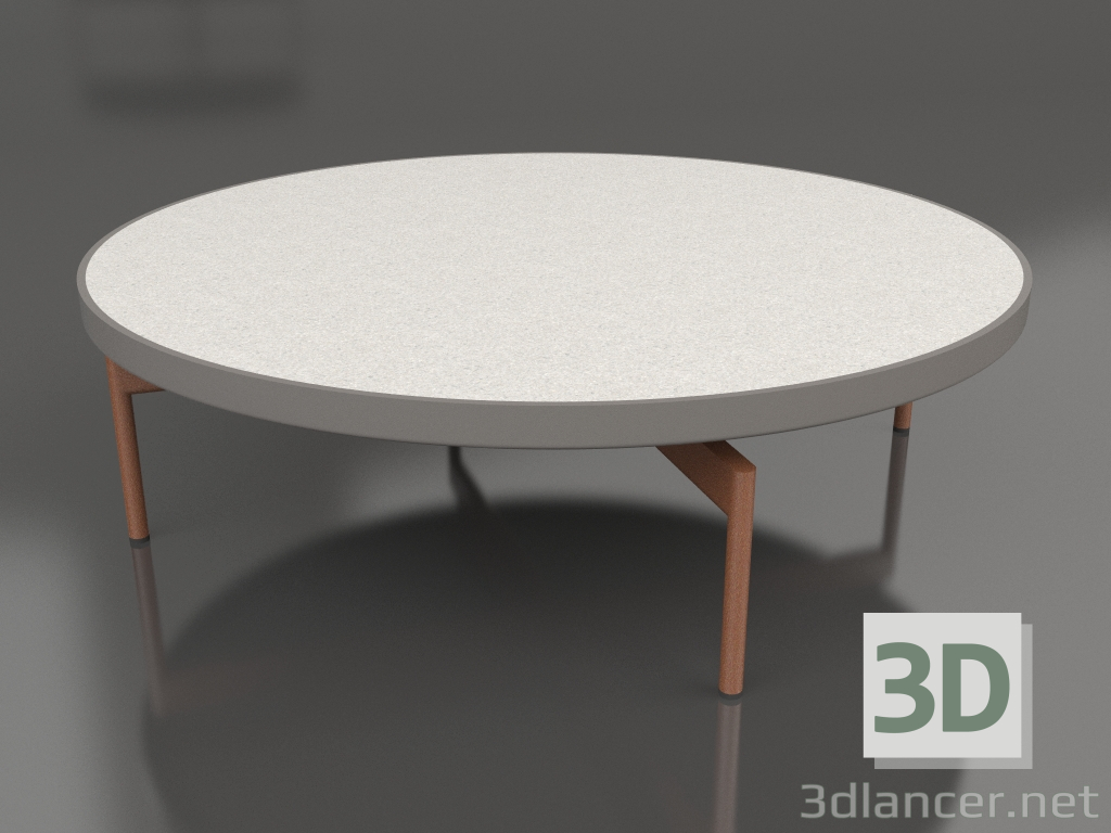 Modelo 3d Mesa de centro redonda Ø120 (cinza quartzo, DEKTON Sirocco) - preview