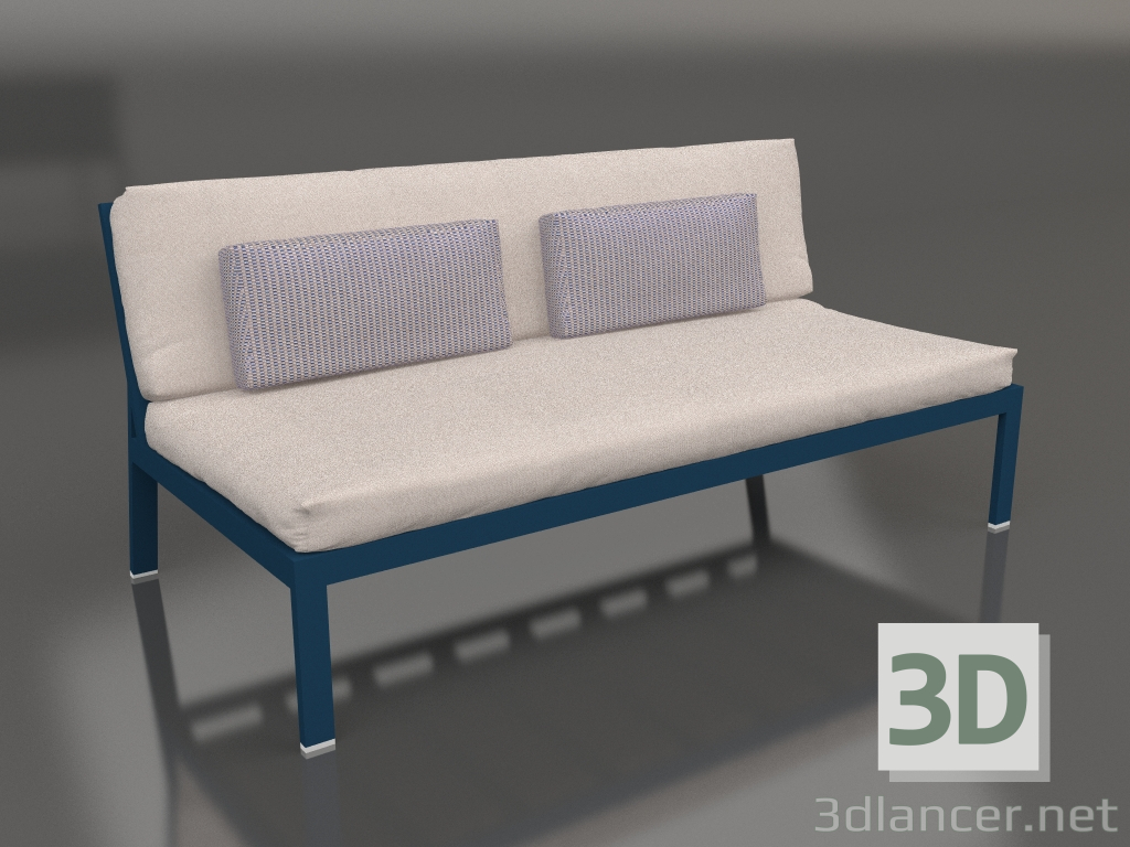 3d model Sofa module, section 4 (Grey blue) - preview