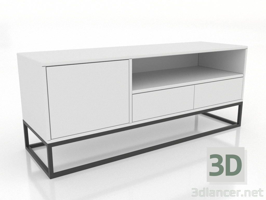 3d model Soporte de TV 1200x380 mm (blanco) - vista previa 3d model Soporte de TV 1200x380 mm (blanco) - vista previa