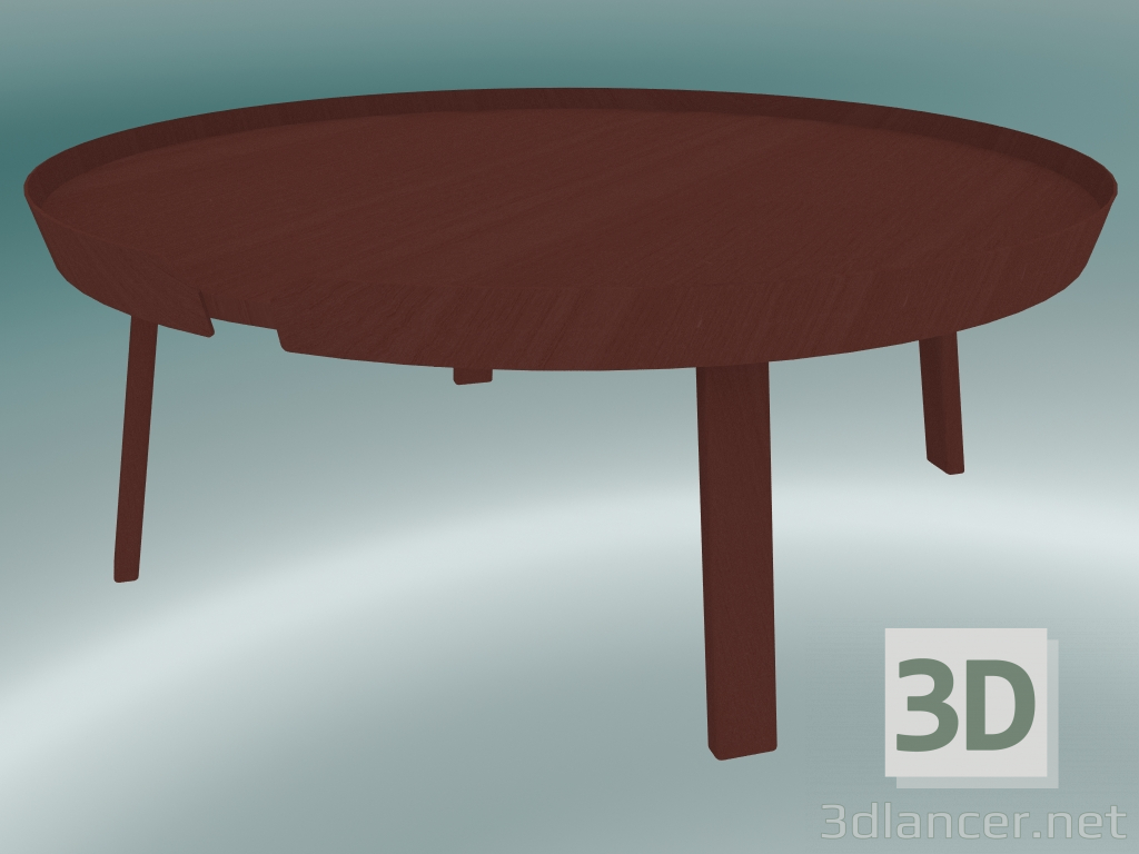 Modelo 3d Mesa de centro Around (extra grande, vermelho escuro) - preview