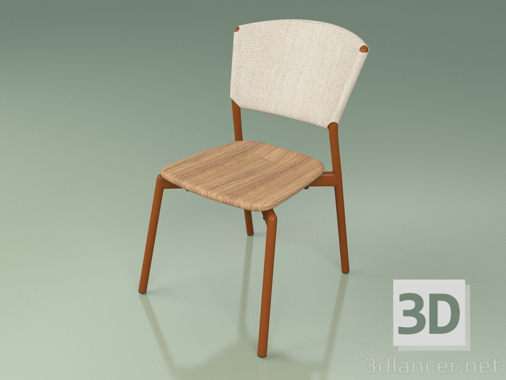 modello 3D Sedia 020 (Metallo Ruggine, Sabbia) - anteprima