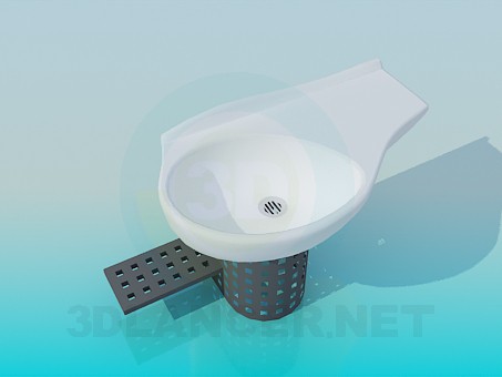 modello 3D Lavabo moderno - anteprima