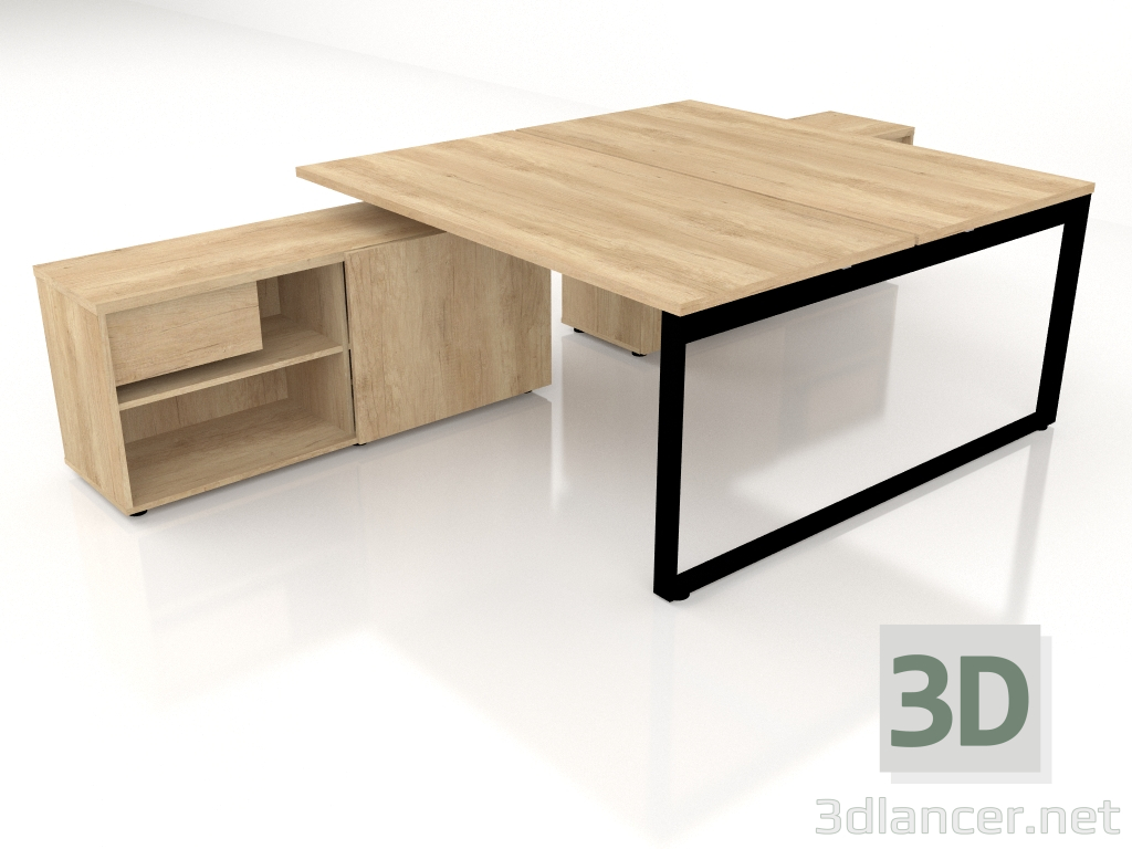 modello 3D Tavolo da lavoro Ogi Q Bench BOQL40 (1600x3210) - anteprima