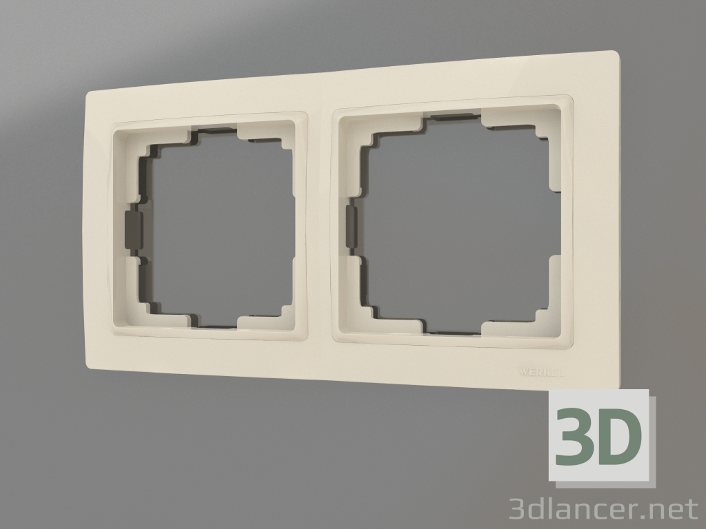 modèle 3D Cadre pour 2 poteaux Snabb Basic (ivoire) - preview