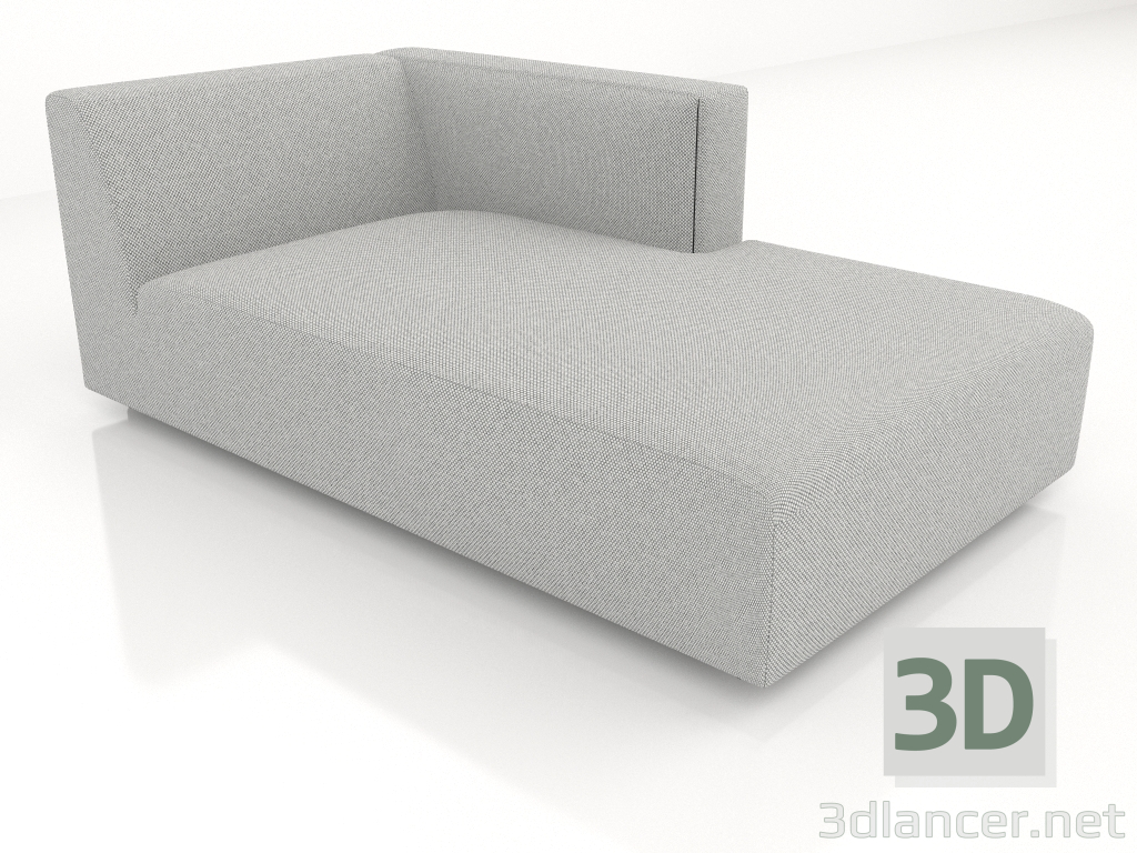 3D Modell Chaiselongue (XL) 83x175 mit Armlehne rechts - Vorschau