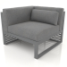 3D Modell Modulares Sofa, Abschnitt 6 links (Anthrazit) - Vorschau