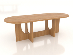 Dining table OVAL LARGE 2400x900 mm (natural oak)