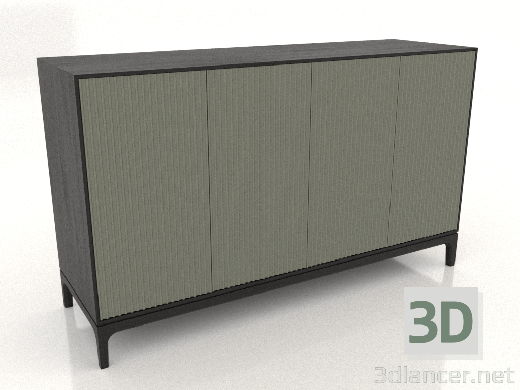 modello 3D Mobile TV FARGO con frontali fresati 1600x500x950 mm (ulivo, rovere nero, opzione 1) - anteprima modello 3D Mobile TV FARGO con frontali fresati 1600x500x950 mm (ulivo, rovere nero, opzione 1) - anteprima