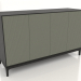 modello 3D Mobile TV FARGO con frontali fresati 1600x500x950 mm (ulivo, rovere nero, opzione 1) - anteprima