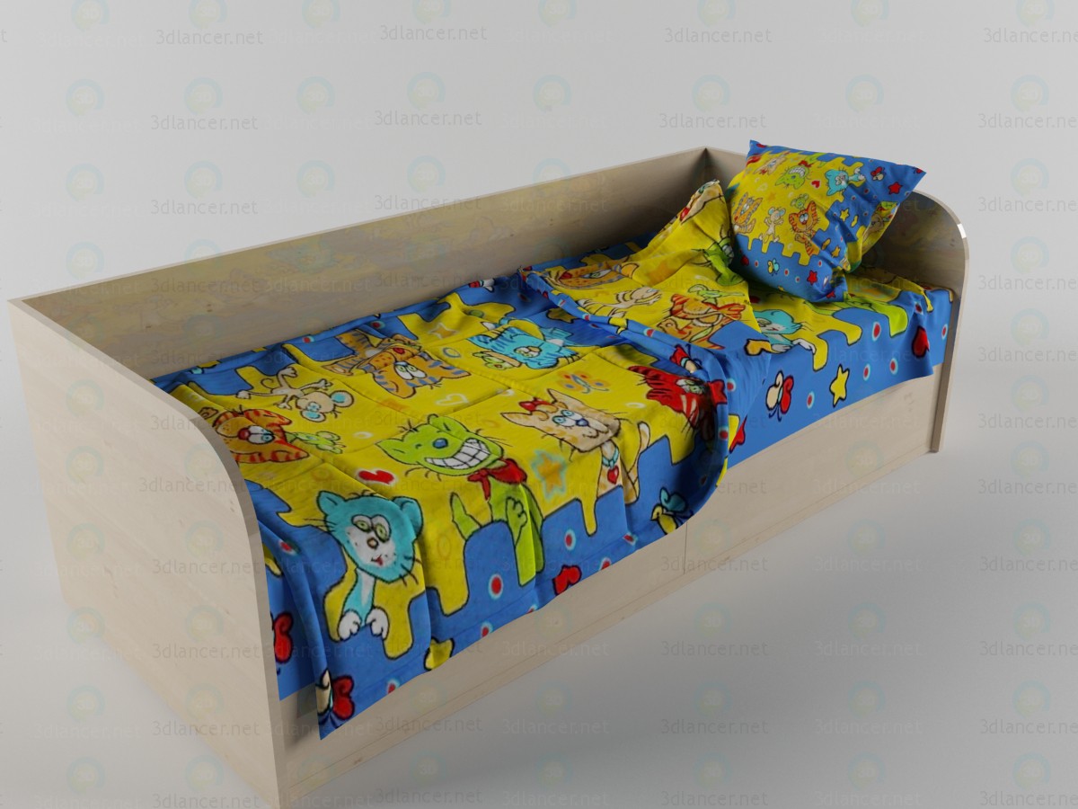 3D Modell Gitterbett/Babybett - Vorschau