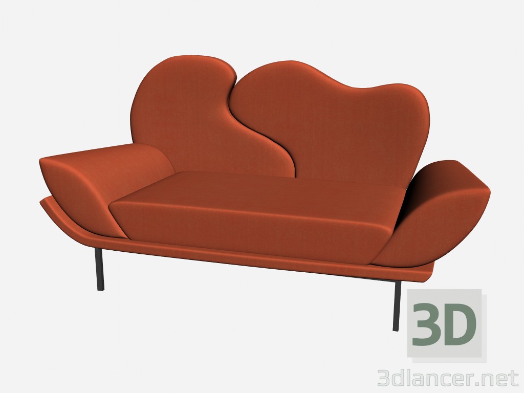 modello 3D Divano ala - anteprima