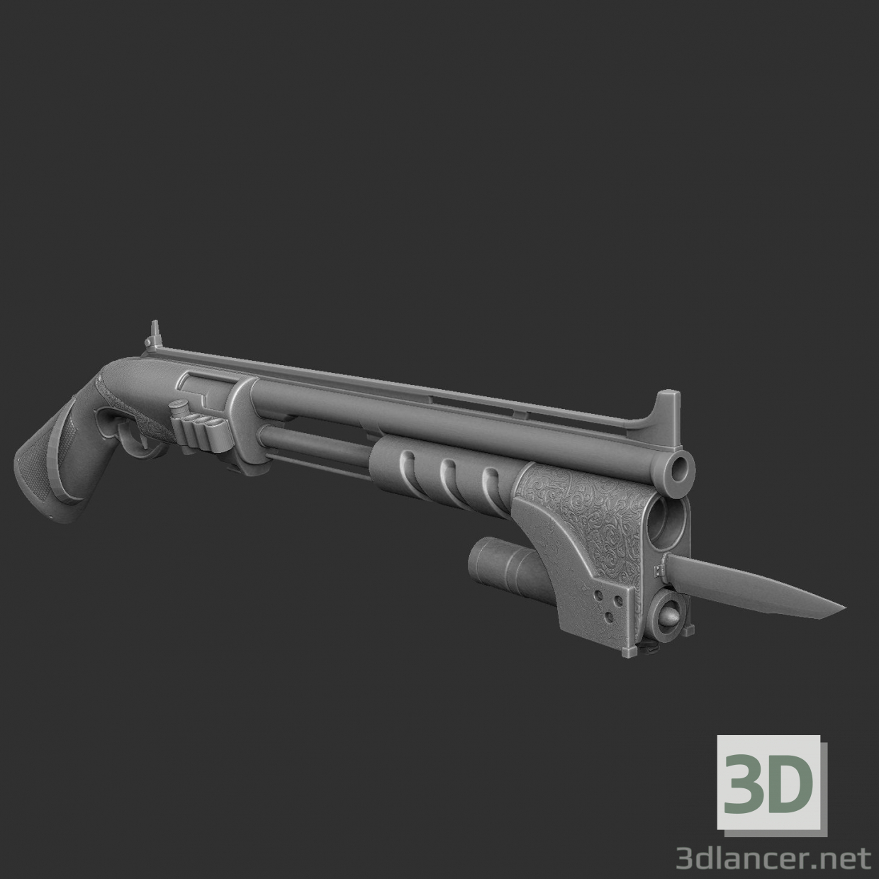 modèle 3D Fusil de chasse - preview