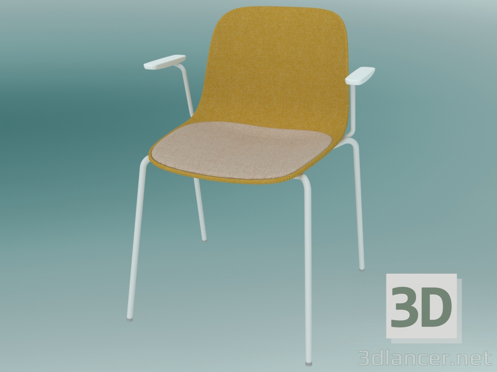 modello 3D Sedia con braccioli SEELA (S316 con imbottitura) - anteprima