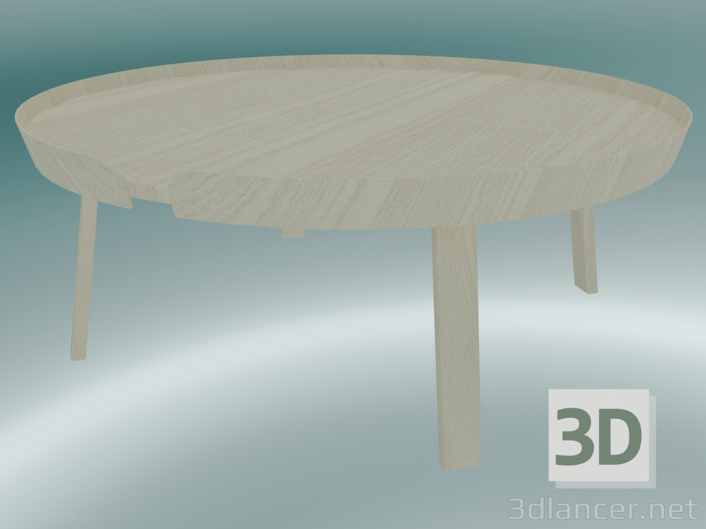 3d model Mesa de centro alrededor (extra grande, fresno) - vista previa