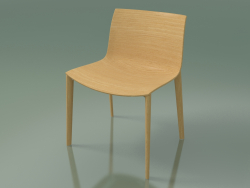 Silla 2087 (4 patas de madera, sin tapizado, roble natural)