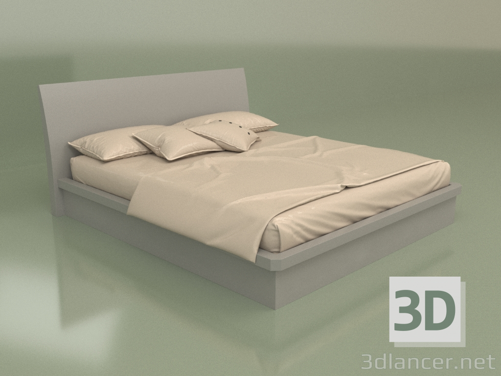 Modelo 3d Cama de casal Mn 2018-1 (cinza) - preview