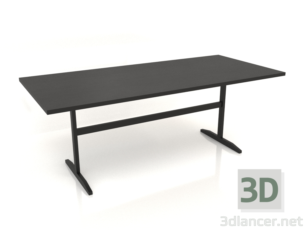 modèle 3D Table à manger DT 12 (2000x900x750, bois noir) - preview