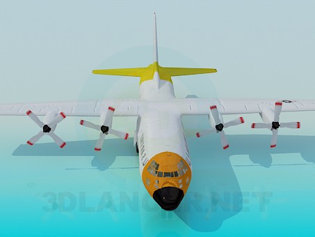 3d model Hercules military aircraft - preview