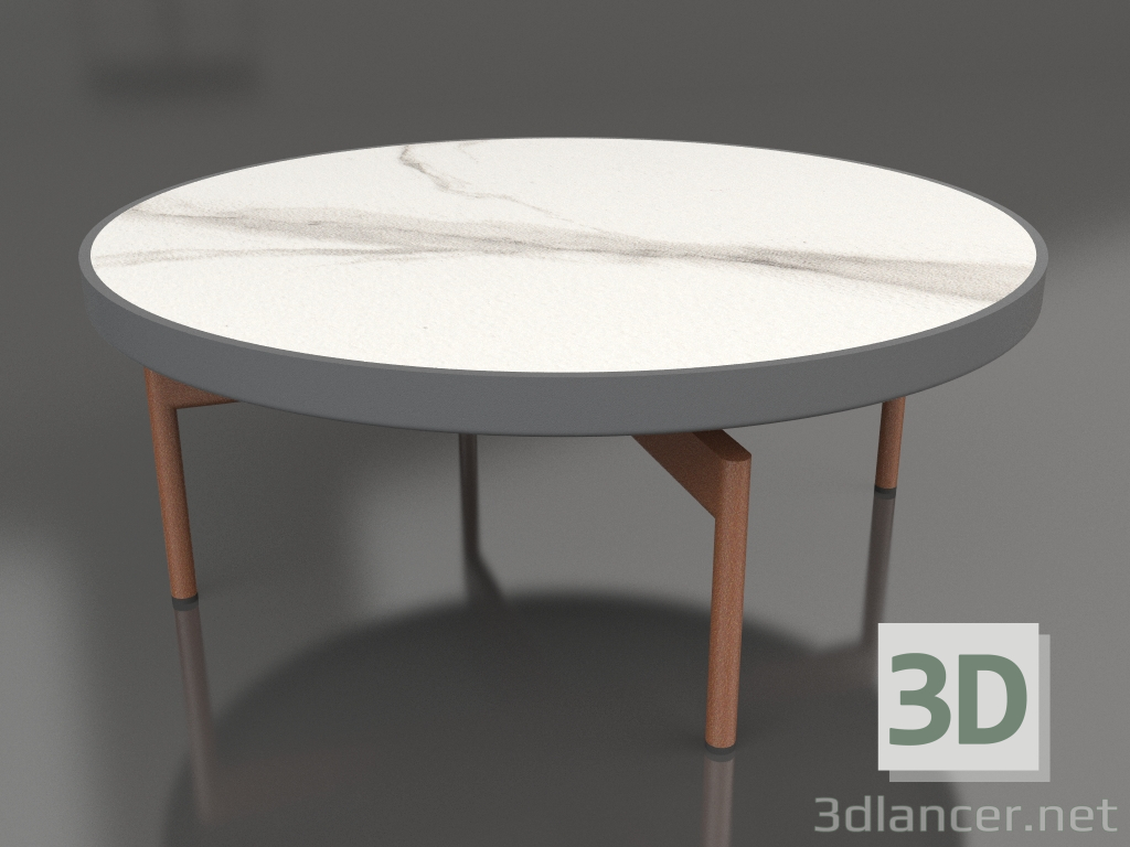 3d модель Стол журнальный круглый Ø90x36 (Anthracite, DEKTON Aura) – превью