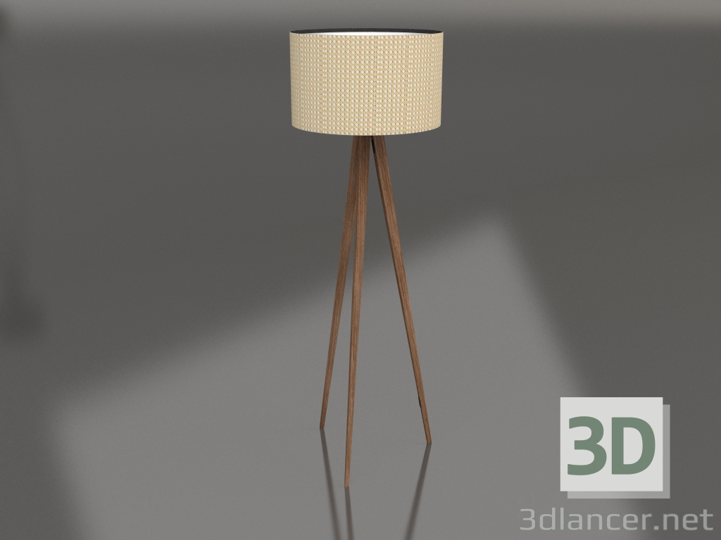 3D modeli Yer lambası Tripod (Dokuma) - önizleme