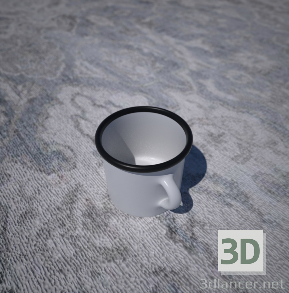 Modelo 3d Caneca (copo) marchando, esmalte (250-300g) - preview