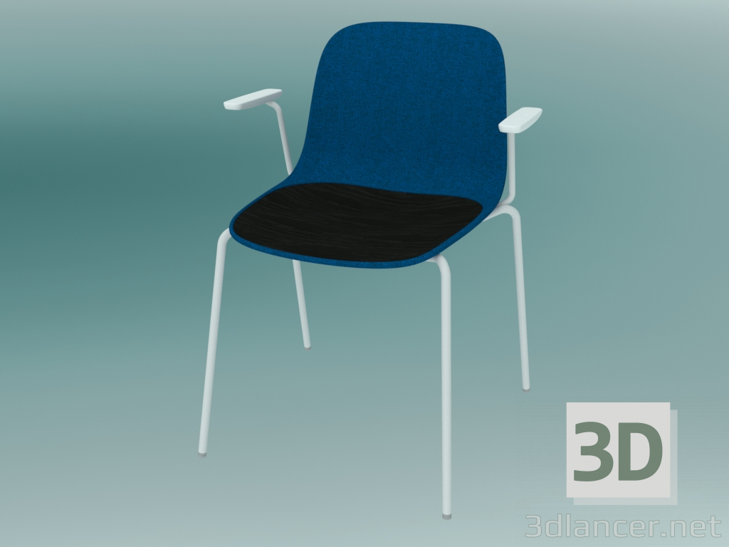 3D modeli Kolçaklı SEELA koltuğu (döşemelik ve ahşap kaplamalı S316) - önizleme