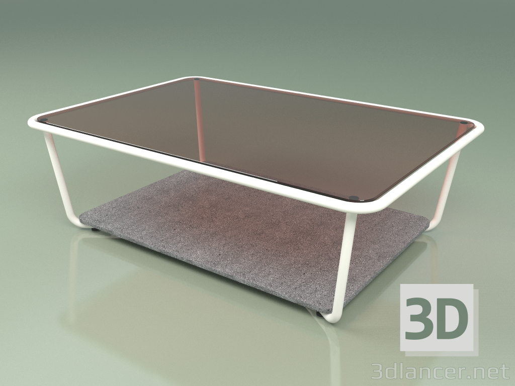 modèle 3D Table basse 002 (Verre Bronzé, Métal Lait, Luna Stone) - preview