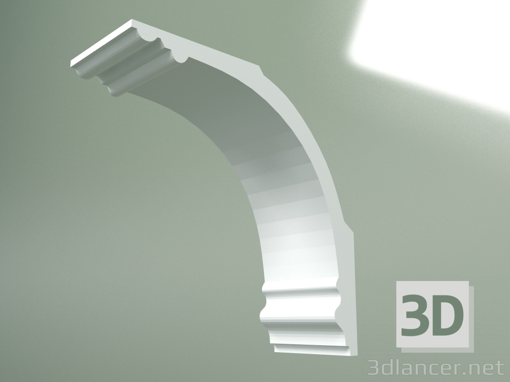 Modelo 3d Cornija de gesso (plinto de teto) KT191 - preview