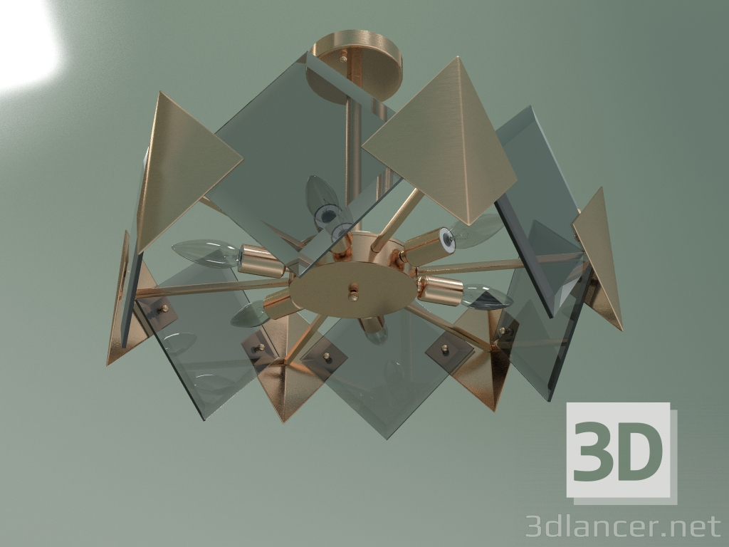 Modelo 3d Candelabro de teto Origami 60121-6 Smart (latão) - preview