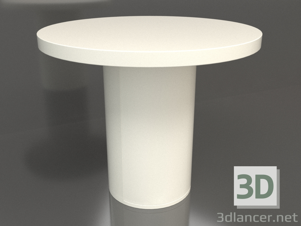 3d model Mesa de comedor DT 011 (D=900x750, color plástico blanco) - vista previa