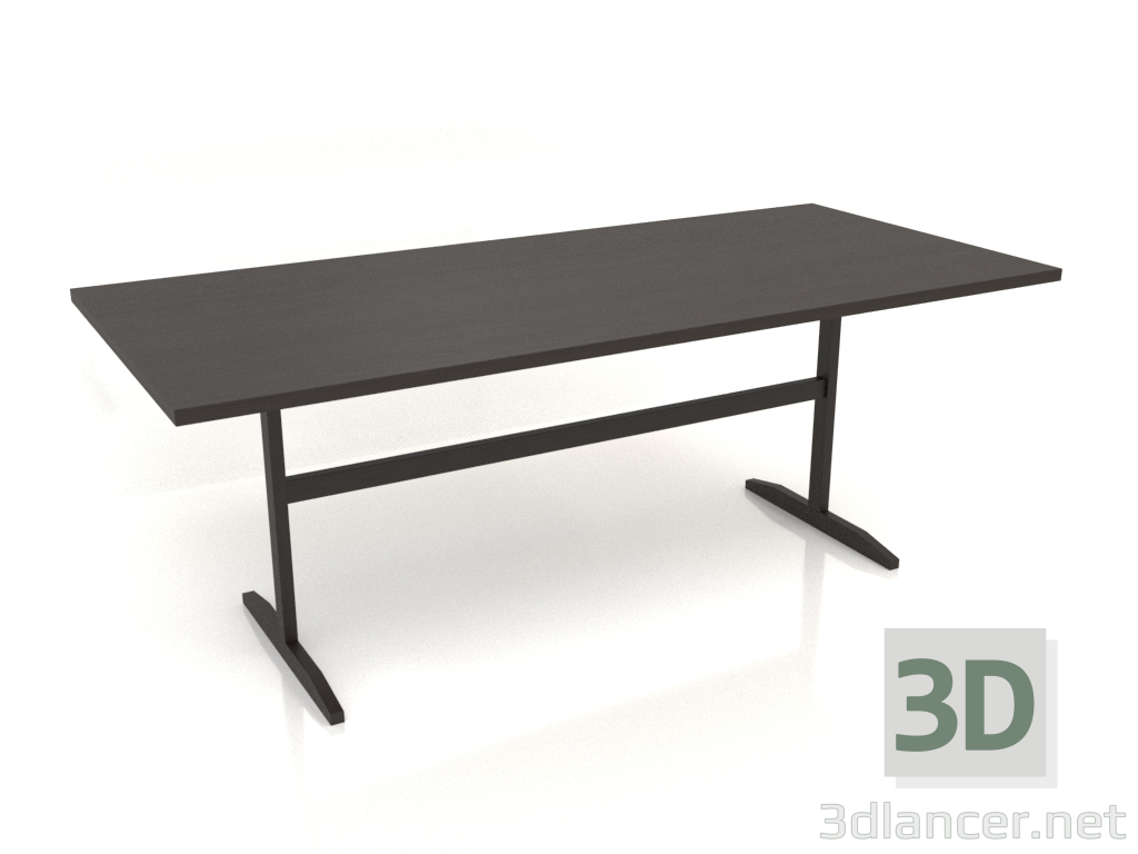 3d model Mesa de comedor DT 12 (2000x900x750, madera marrón oscuro) - vista previa