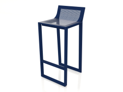 Tabouret haut avec dossier haut (Bleu nuit)