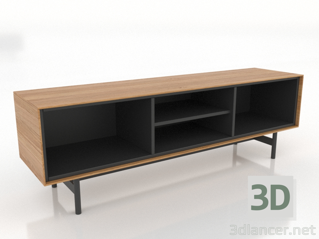 modèle 3D Meuble TV 3 1450 mm (chêne naturel) - preview modèle 3D Meuble TV 3 1450 mm (chêne naturel) - preview