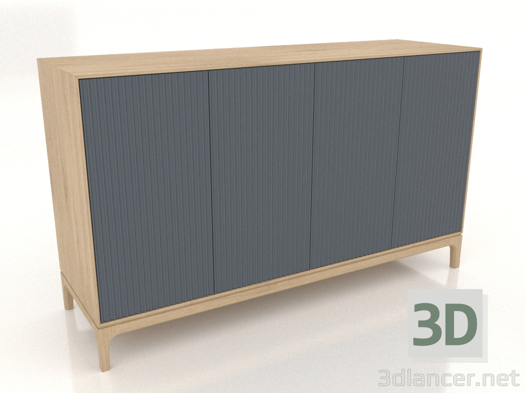 modèle 3D Meuble TV FARGO avec façades fraisées 1600x500x950 mm (ardoise, chêne éclairci, option 1) - preview