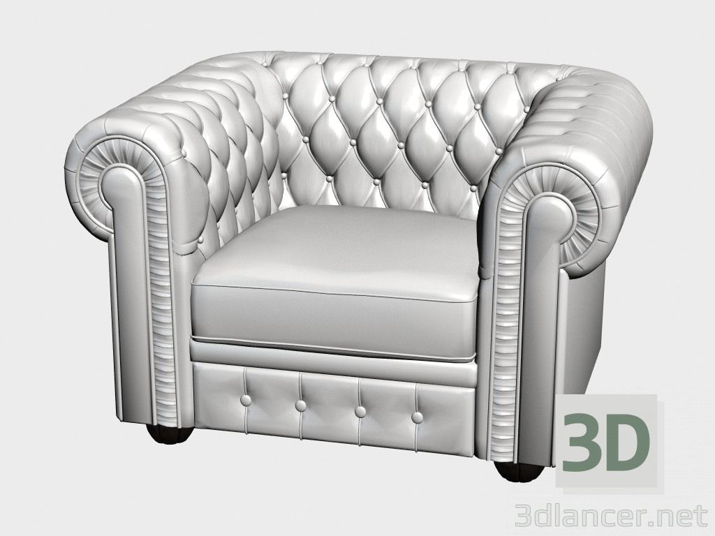 Modelo 3d poltrona Chester - preview